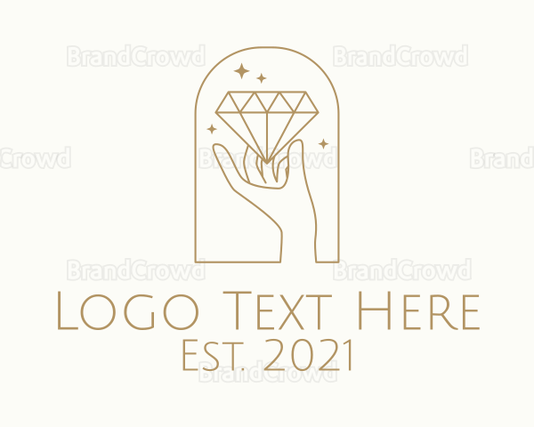 Jeweler Diamond Hand Logo