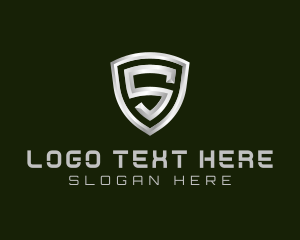 Number 5 - Generic Metal Shield Letter S logo design