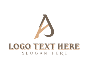 Lettermark - Upscale Studio Letter A logo design