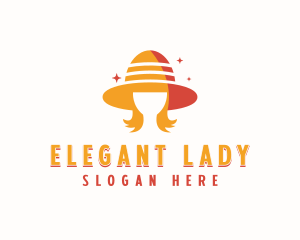  Lady Fashion Hat logo design