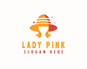  Lady Fashion Hat logo design