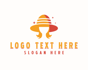 Costume - Lady Fashion Hat logo design