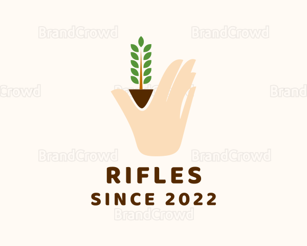 Natural Plant Hand Logo