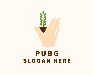 Natural Plant Hand Logo