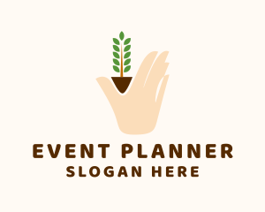 Natural Plant Hand Logo