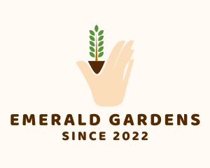 Natural Plant Hand logo design