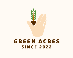 Agriculturist - Natural Plant Hand logo design