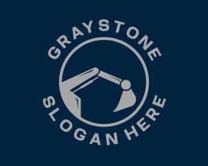 Gray - Gray Excavator Machine logo design