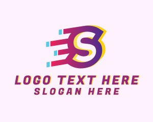 Glitch - Speedy Letter S Motion Business logo design