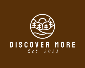 Explore - Outdoor Forest Sunset logo design