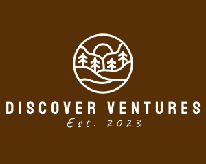Explore - Outdoor Forest Sunset logo design