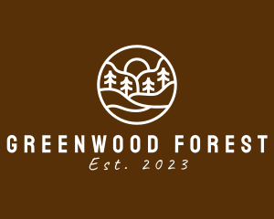 Outdoor Forest Sunset logo design