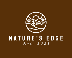 Outdoor - Outdoor Forest Sunset logo design