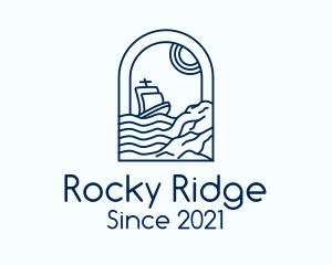 Rocky - Rocky Sea Sailing Boat logo design