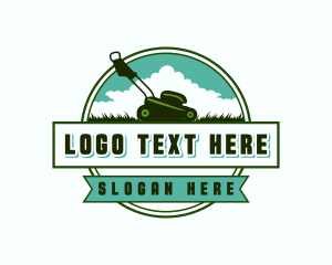 Eco - Lawn Mower Agriculture logo design