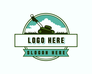 Lawn Mower Agriculture Logo