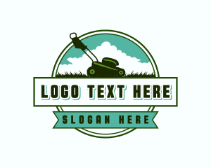 Hill - Lawn Mower Agriculture logo design