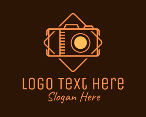 Vlogging - Orange Digital Camera logo design