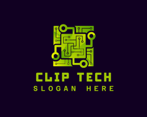 Circuit Tech Microchip logo design