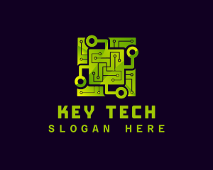 Circuit Tech Microchip logo design