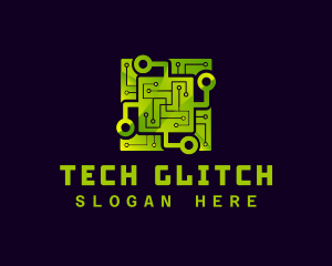 Circuit Tech Microchip logo design