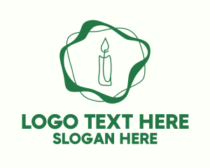 Wax - Green Ritual Candle logo design