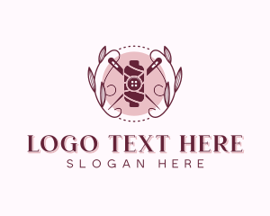 Seamstress - Seamstress Fashion Tailoring Wreath logo design