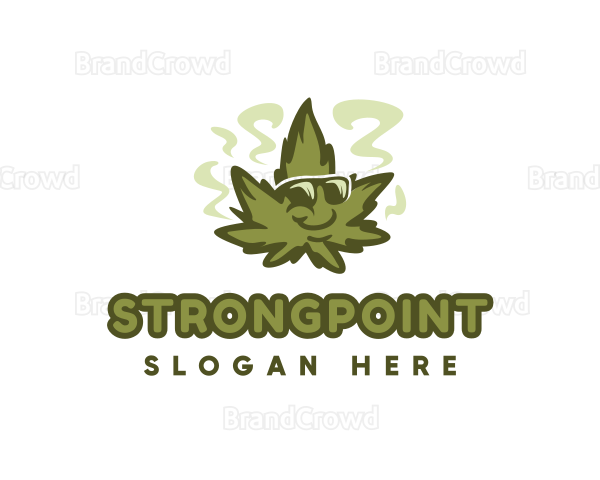 Marijuana Plant Sunglasses Logo