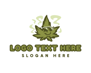 Marijuana Weed Sunglasses Logo