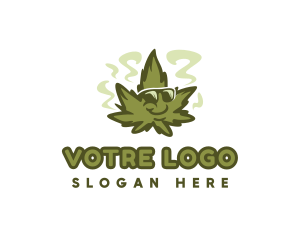 Plant - Marijuana Plant Sunglasses logo design