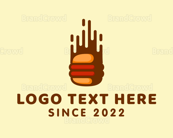 Fast Hamburger Burger Logo