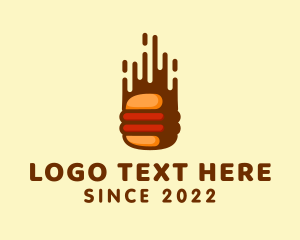 Burgeria - Fast Hamburger Burger logo design
