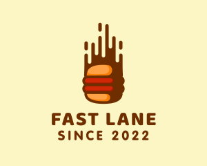 Fast Hamburger Burger logo design