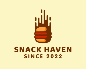 Fast Hamburger Burger logo design