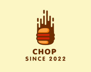 Lunch - Fast Hamburger Burger logo design