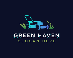 Turf - Lawn Mower Grass Turf logo design