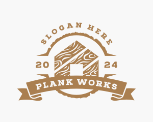 Plank - Wood Plank Building logo design