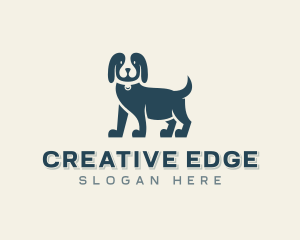 Basset Hound - Puppy Dog Walker logo design