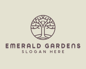 Tree Branch Gardening logo design