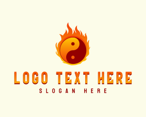 Fire - Yin Yang Fire logo design