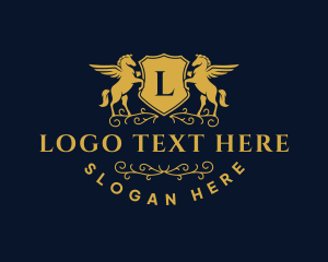 Event - Pegasus Wings Decorative Crest logo design