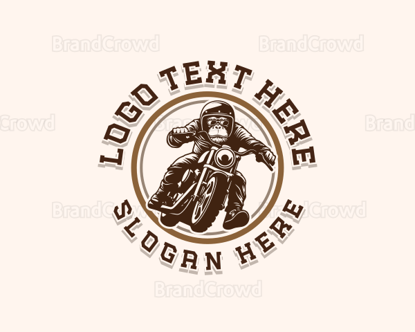 Motorcycle Monkey Biker Logo