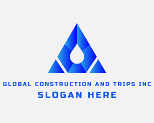 Water Conservation - Triangle Water Droplet logo design