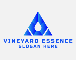 Triangle Water Droplet logo design