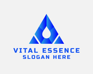 Triangle Water Droplet logo design