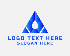 Triangle Water Droplet Logo