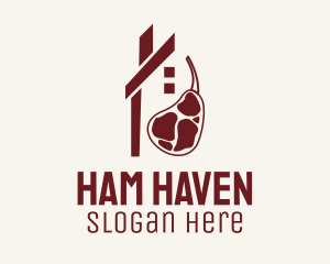 Ham - Meat Butcher House logo design