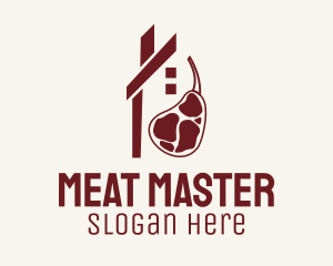 Meat Butcher House  logo design