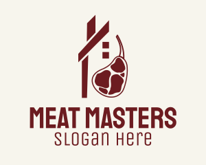 Meat Butcher House  logo design