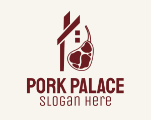 Meat Butcher House  logo design